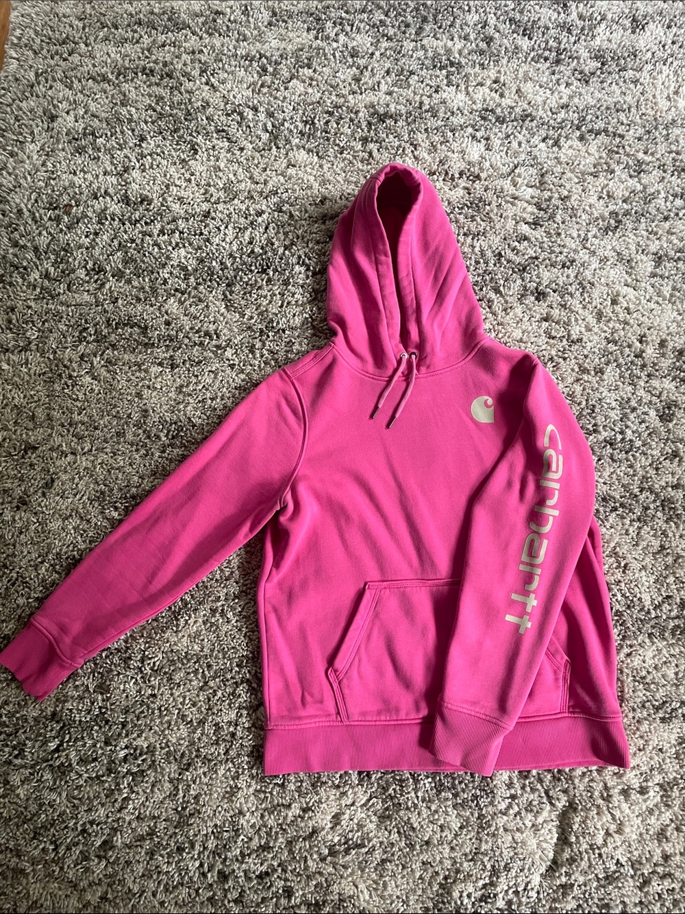 Carhartt Hot Pink Logo Pullover Hoodie